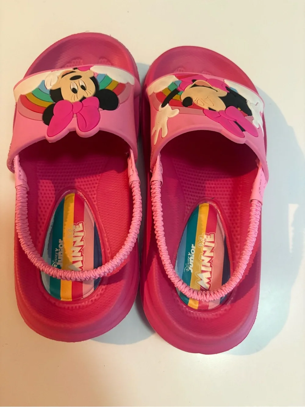 Minnie Mouse Toddler Girls Pink Slide Sandals Size 9-10